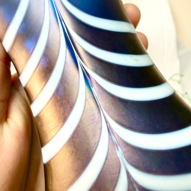 Glass Vintage Mermaid Swirl Vase in Glass, 1970s For Sale - Image 7 of 18