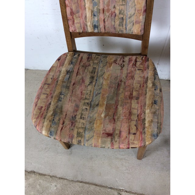 Set of 6 Mid Century Modern Dining Chairs With Vintage Upholstery For Sale - Image 10 of 18