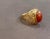 Yellow 7 Carat Jasper Cabochon 18 Karat Yellow Gold Classic Wide Ring For Sale - Image 8 of 8