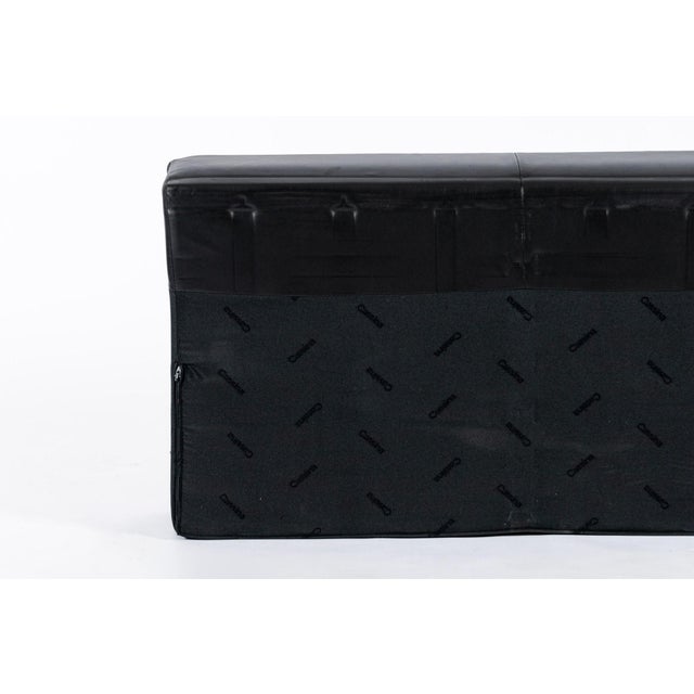 Authentic Cassina Lc2 Black Leather Two-Seat Sofa by Le Corbusier 1994 For Sale - Image 17 of 17