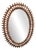 Convex Oval Bamboo Mirror by Olaf Von Bohr for Bonacina, 1960s For Sale