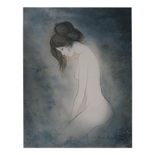 Bernard Charoy, Dominique on Blue Background, Lithograph For Sale