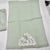 Pair Vintage Pale Pistachio Madeira Linen & Organza Fingertip Towels For Sale - Image 15 of 17
