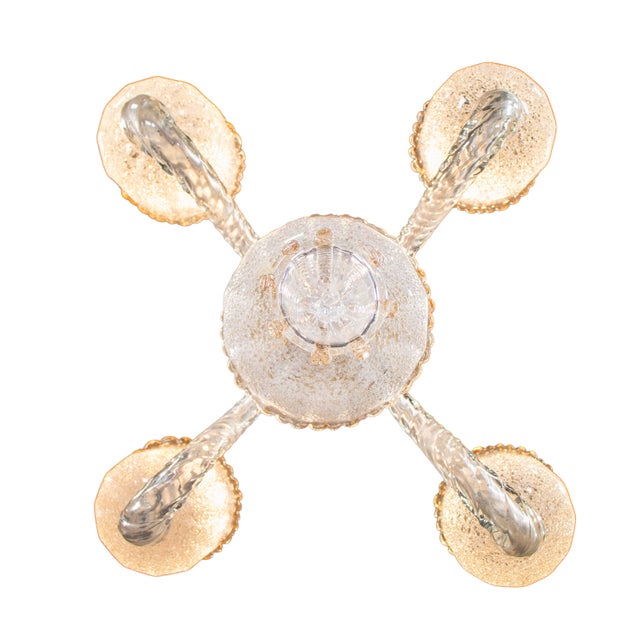 Midcentury Rugiada Murano Chandelier Attributed to Barovier & Toso For Sale - Image 17 of 18