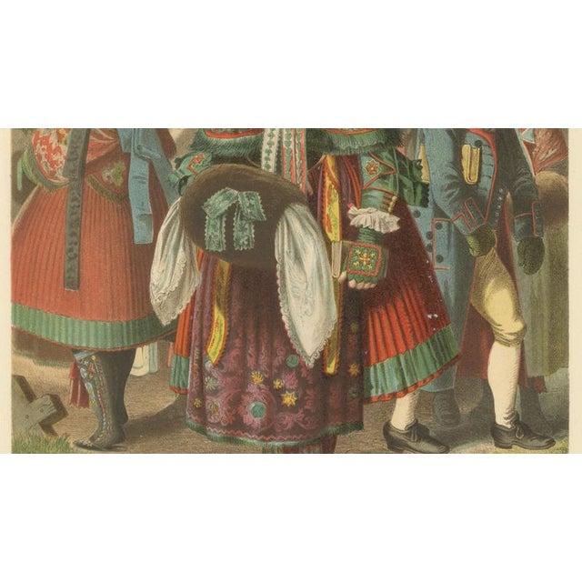 Weizacker, Pomeranian Traditional Costume, 1875, Chromolithograph on Paper For Sale - Image 5 of 10