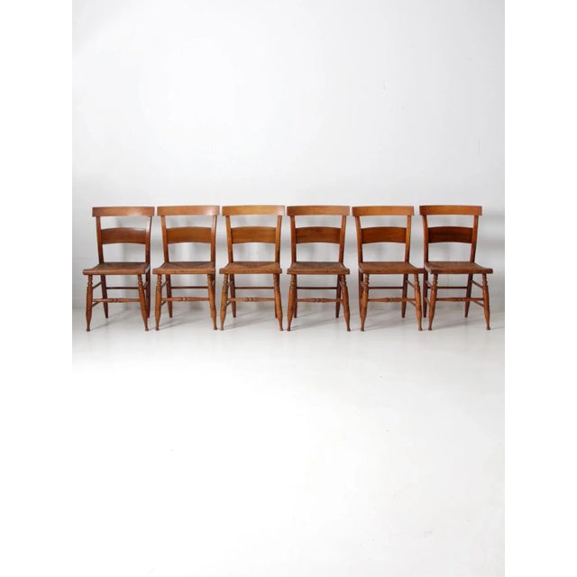 Antique Rush Seat Dining Chairs Set of 6 For Sale - Image 13 of 13