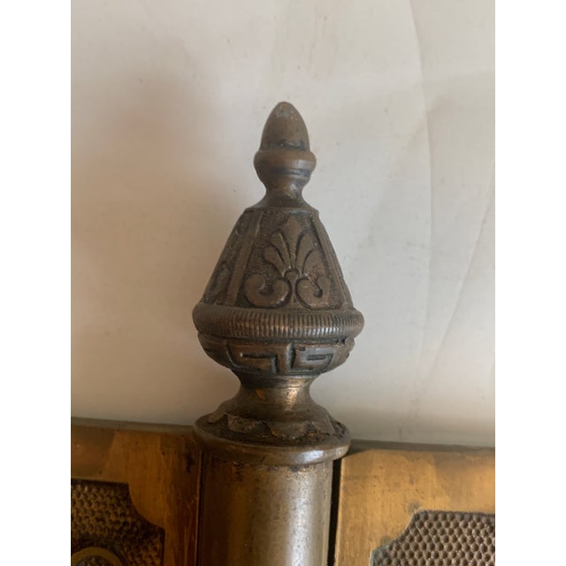 Victorian Pair of Fine Victorian Era Decorative Hinges Marked 1870 For Sale - Image 3 of 10