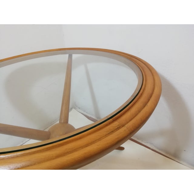 Tripod Table in Wood and Glass attributed to Cesare Lacca, Italy, 1950s For Sale - Image 14 of 16