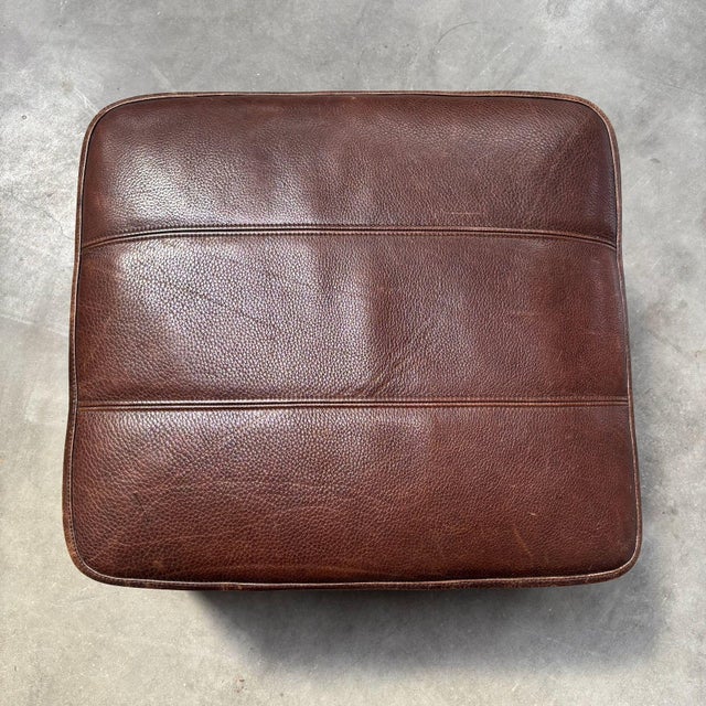 DS44 Three-Seater Sofa with Hocker in Buffalo Leather from de Sede, Set of 2, 1970s For Sale - Image 14 of 15