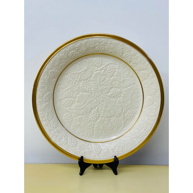 Lenox Vintage Lenox 24k Gold Embossed Porcelain Platter For Sale - Image 4 of 8