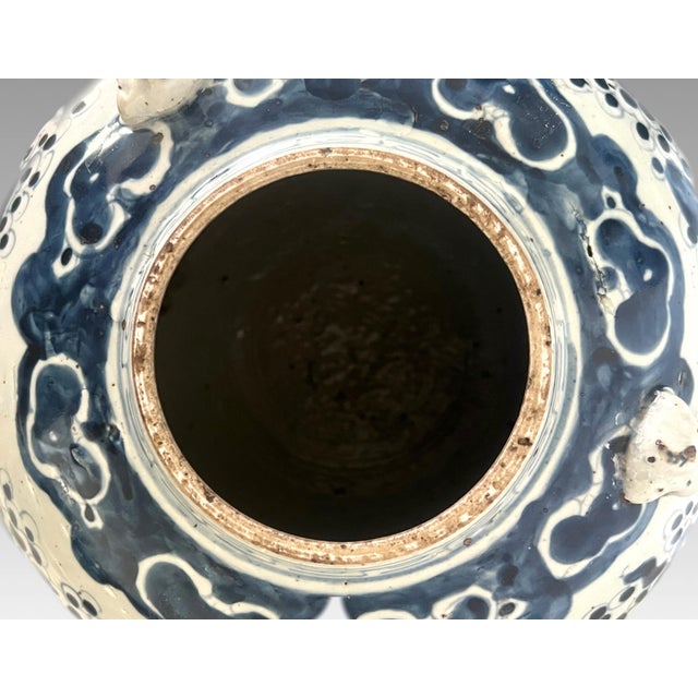 Rare 19th. Century Large Chinese Blue and White Phoenix (Wine) Vessel / Pot For Sale - Image 10 of 14