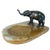 1920s Art Deco Austrian Bronze Elephant on Figured Stone Tray For Sale - Image 4 of 12