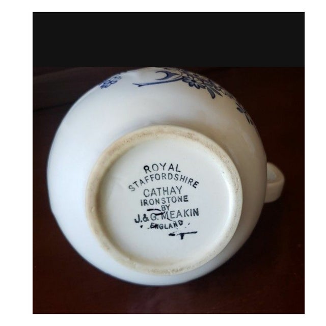 Bring instant English cottage charm to your morning table with this vintage J&G Meakin ironstone creamer. Featuring the...