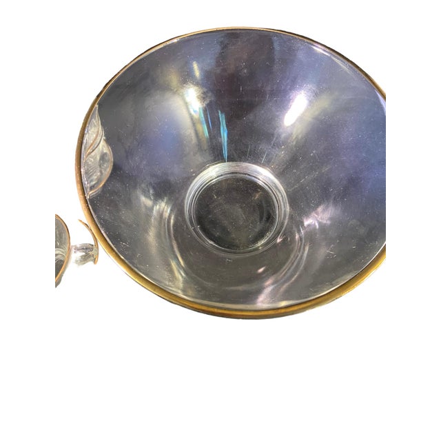 Mid-Century Modern Mid 20th Century Art Deco Punch Bowl and Glasses Set- 6 Pieces For Sale - Image 3 of 6