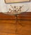 Vintage Italian Tole Gold Gilt Tripod Roses Side Table For Sale - Image 6 of 8