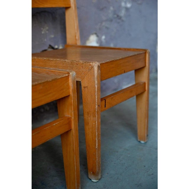 Vintage School Chair in Beech from ASS Schulmöbel, 1960s For Sale - Image 6 of 14