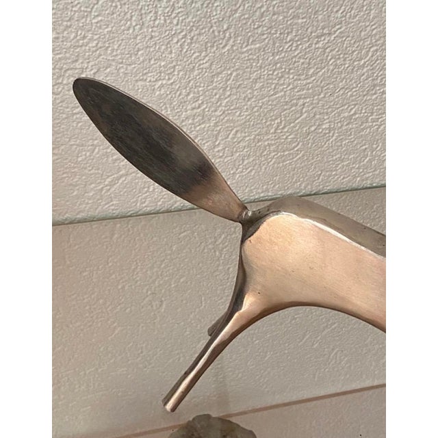 Sculpture of a Horse in Silver-Plated Metal, 1980s For Sale - Image 10 of 18