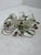 5-Light Ceiling Lamp in Decorated Wrought Iron and Murano Glass, 1980s. For Sale - Image 4 of 9