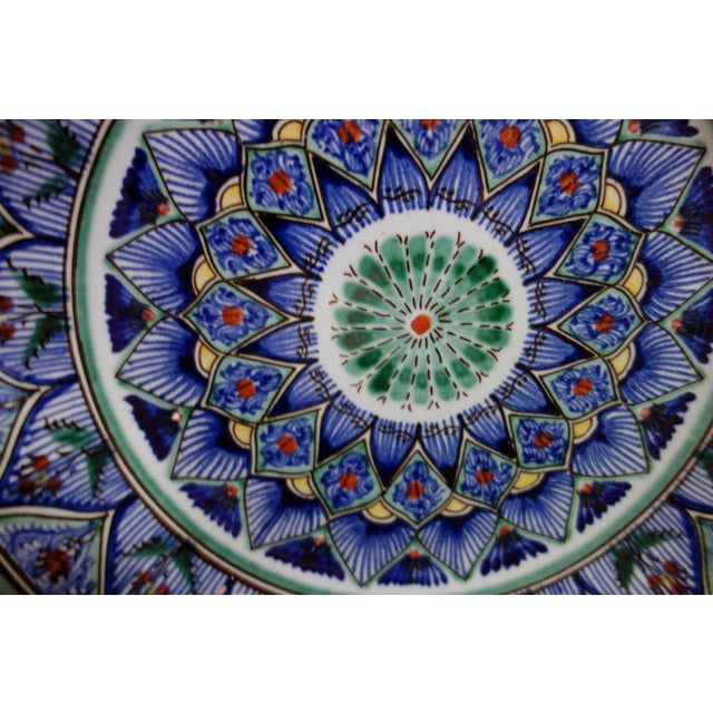 Transitional Decorative Uzbeck Plate (Persia, Turkey) For Sale - Image 3 of 9