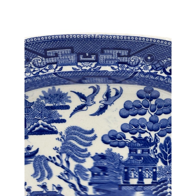 Early 20th Century Wedgwood & Co. Blue Willow Transferware Platter For Sale - Image 9 of 12