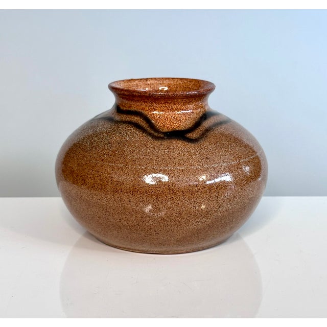 Modernist Studio Ceramic Art Low Vase from Helma Klett, Germany, 1940s For Sale - Image 14 of 14