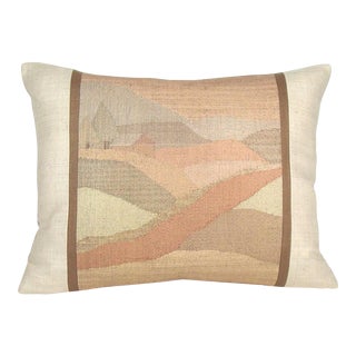 Japanese Rural Landscape Tsuzure Tapestry Large Lumbar Pillow Cover For Sale