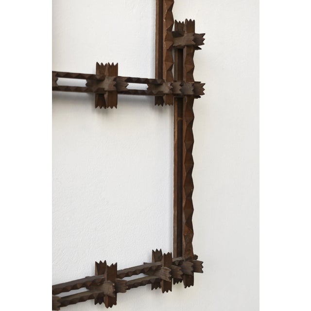 Wood Antique Folk Art Puzzle Tiered Frame, Circa Early 20th Century For Sale - Image 7 of 18