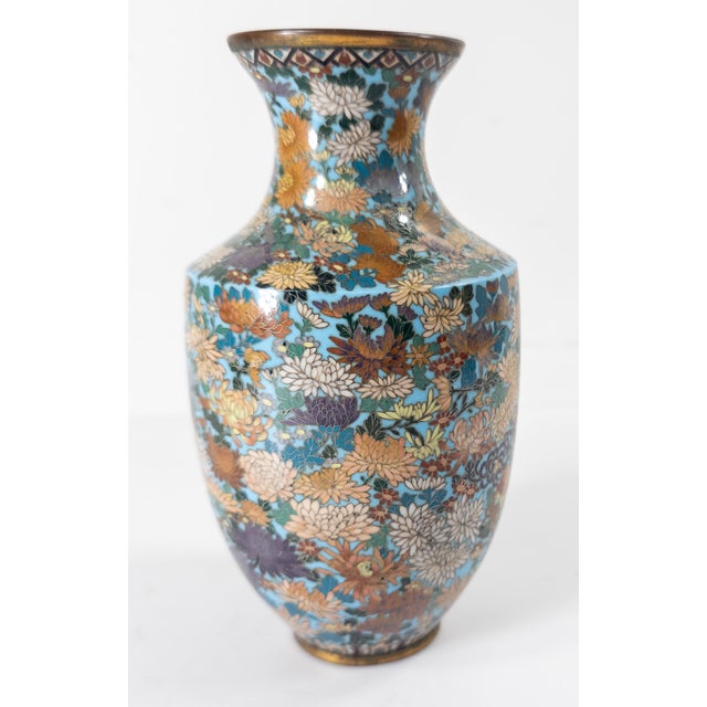 Japanese 19th Century Japanese Meiji or Chinese Cloisonne Enamel Vase With Millefiori Design For Sale - Image 3 of 18