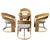 Modern Vintage Sculptural Wicker Five Piece Dining Set | Coastal, Modern, Palm Beach Regency For Sale - Image 3 of 12