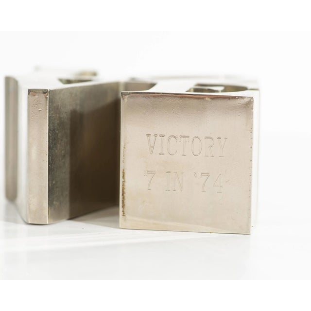 Late 20th Century Late 20th Century Robert Indiana Style Love Chrome Paperweight For Sale - Image 5 of 5