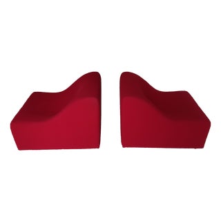 Chromatic Single-Piece Swivel Chair Set by Kwok Hoi Chan for Steiner 1980s, Set of 2 For Sale