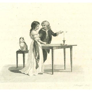 Thomas Holloway, Daily Life Scene, Original Etching, 1810 For Sale