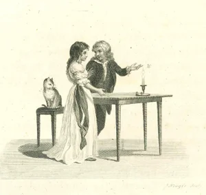 Thomas Holloway, Daily Life Scene, Original Etching, 1810