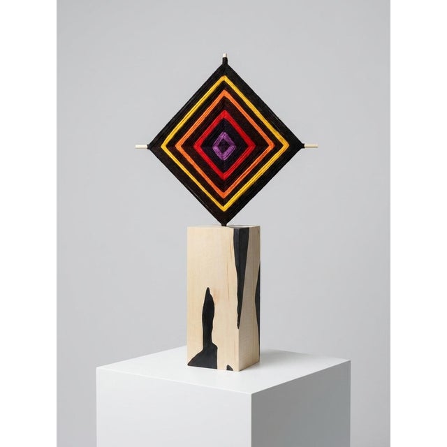 "Shamanes II" This sculptural Ojo de Dios reinterprets a traditional Huichol symbol of protection through a contemporary,...