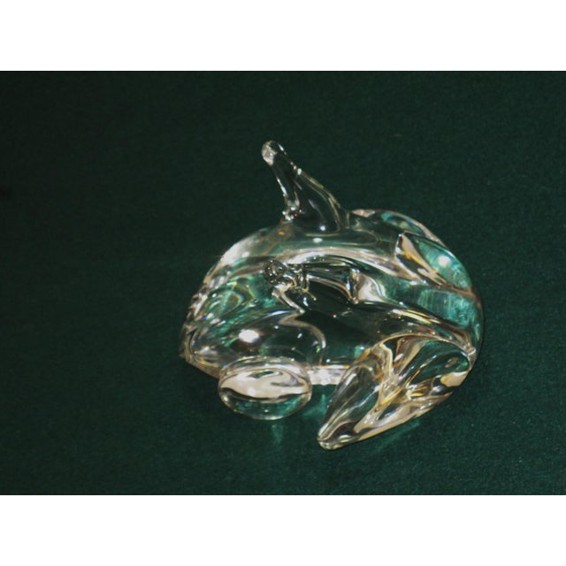 Mid 20th Century Glass Frog Paperweight Vintage Murano Italy Signed: Licio Zanetti Figurine For Sale - Image 9 of 14