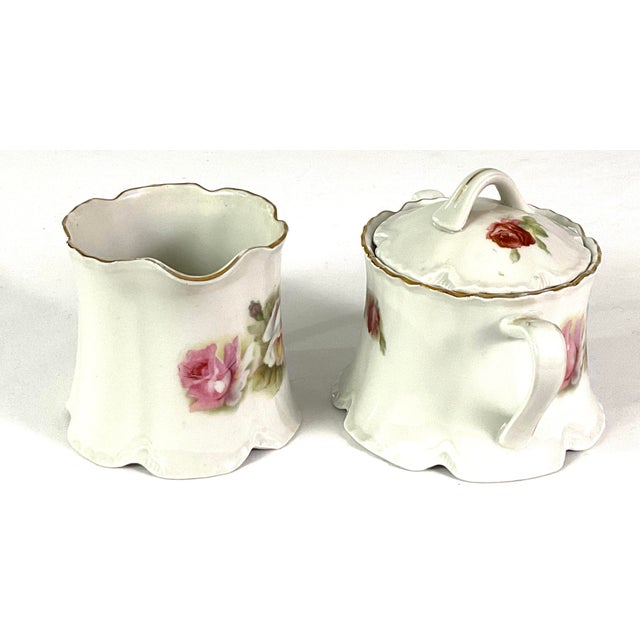 Early 20th Century German Bavarian Porcelain Sugar and Creamer For Sale - Image 6 of 6