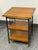 Wood Industrial Iron + Wood Three Tier Side Table For Sale - Image 7 of 12