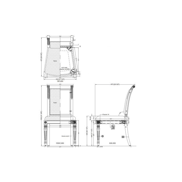 Set of 10 Solid Mahogany Louis XVI Style Dining Room Chairs For Sale - Image 17 of 18
