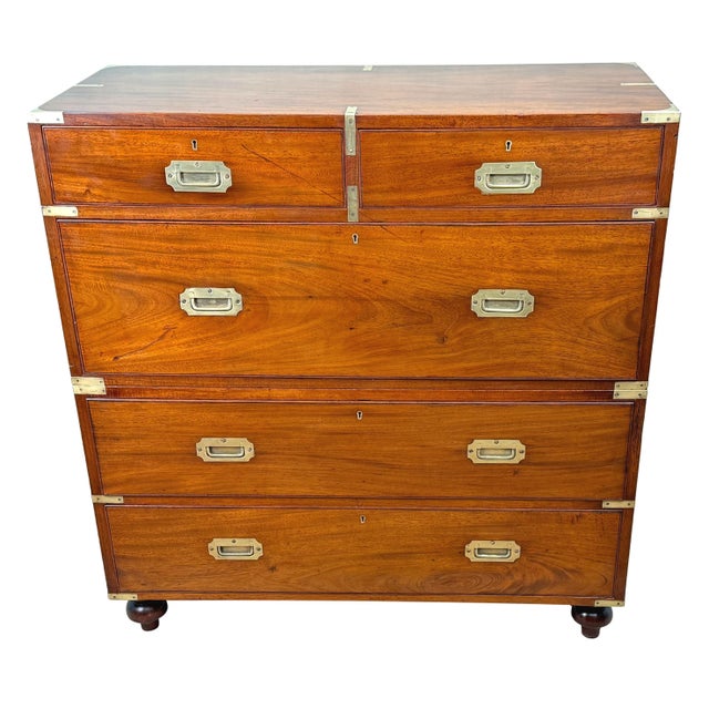 Military Campaign Camphor Wood Chest of Drawers, 1860 For Sale - Image 15 of 16
