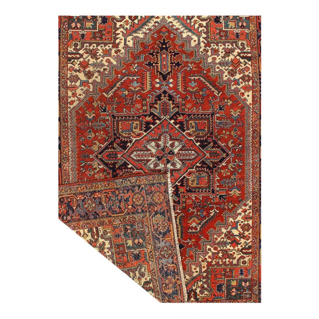 Traditional Pasargad DC Rust Antique Heriz Rug For Sale - Image 3 of 3