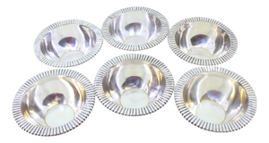 Silver Washbasins, Set of 6
