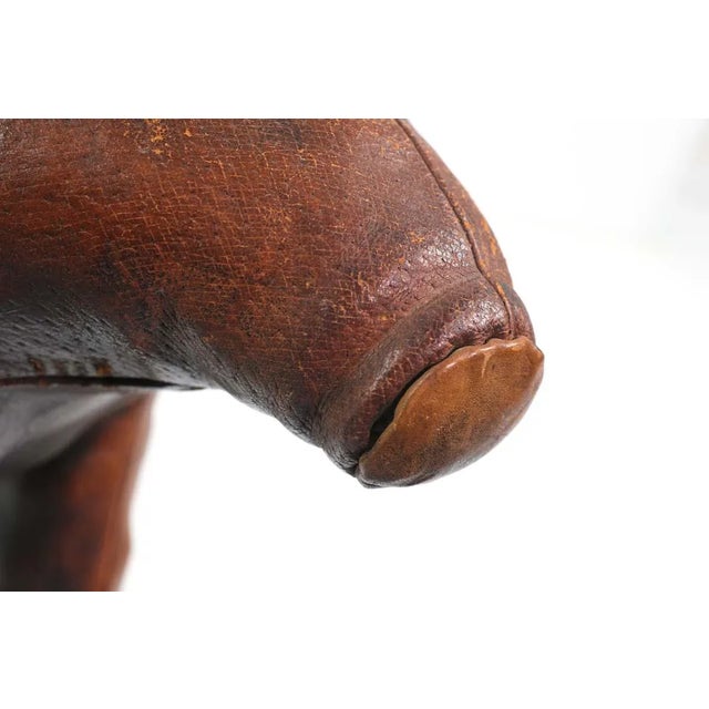 Antique Hand Sewn Large Leather Pig For Sale - Image 6 of 8