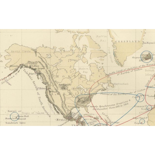 Earthquakes and Volcanoes Map by A.K. Johnston – Seismic Activity Atlas 1852 This extraordinary 1852 scientific map titled...