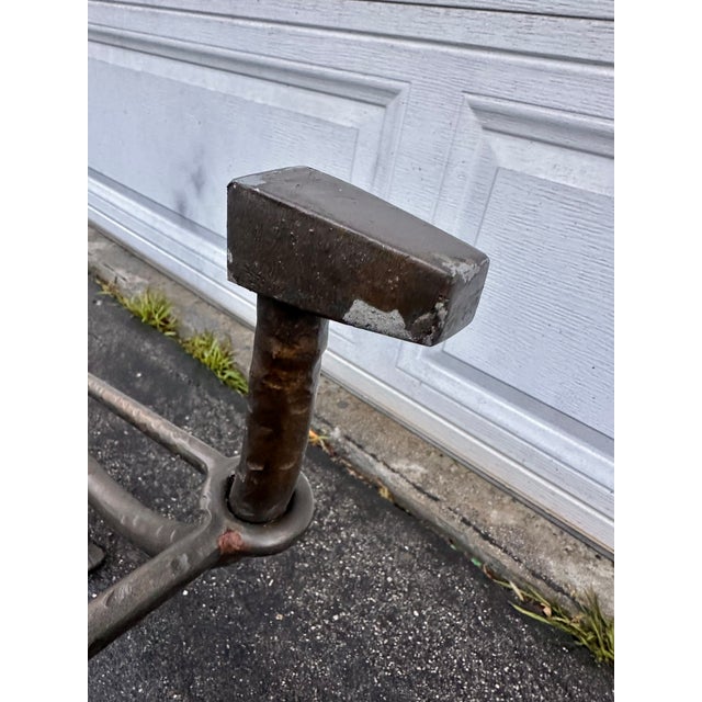 Brown Paul Ferrante Hammered Iron Frame Coffee Table For Sale - Image 8 of 12