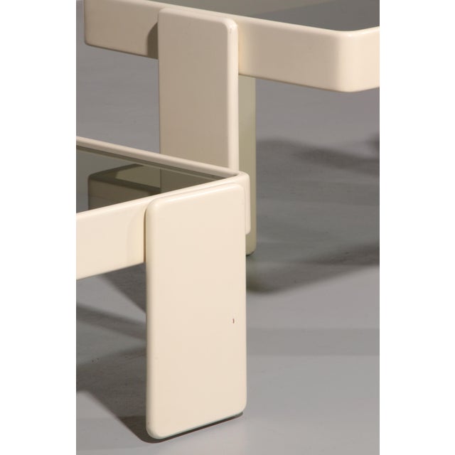 Mid-Century Modern Off-White Lacquered Stacking Tables by Gianfranco Frattini for Cassina, 1970, Set of 3 For Sale - Image 3 of 15