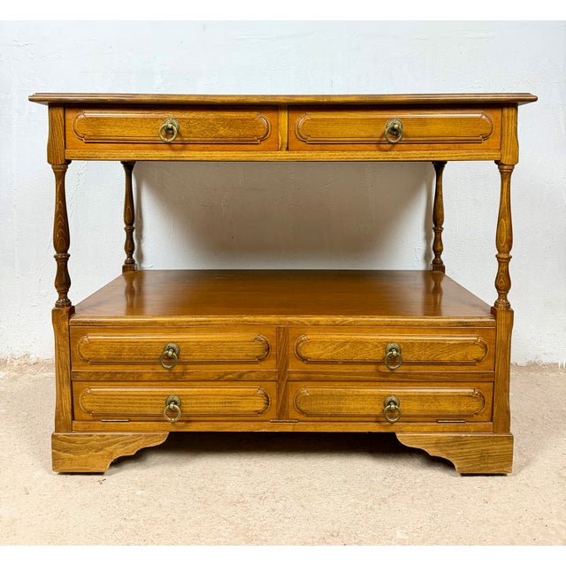 Spanish Sideboard with Shelves and Six Drawers, 1980s For Sale - Image 10 of 14