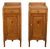 Art Deco Amsterdam School Nightstands in Oak and Glass, 1930s, Set of 2 For Sale