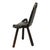Black Mid-Century Brutalist Tripod Chair in Pine and Faux Leather, Spain For Sale - Image 8 of 15