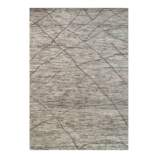 1990s Handwoven Moroccan Style Area Rug 9x13 For Sale