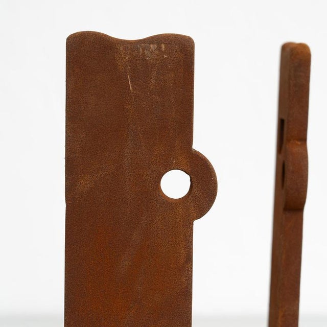 Metal After Chillida, Abstract Sculpture, 1990s, Iron For Sale - Image 7 of 12